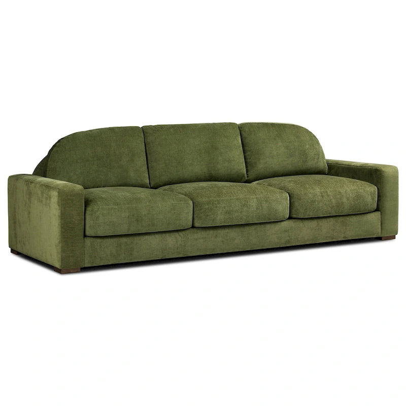 Canapé Fano 99 en velours vert vieilli