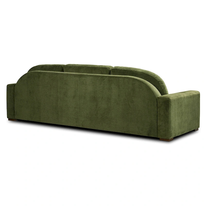 Canapé Fano 99 en velours vert vieilli