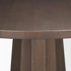 Table à manger ronde sur pied en bois brun foncé de 60 po - 60,0 L x 60,0 l x 30,0 H