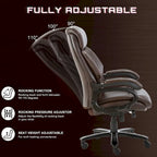 Fauteuil de bureau ergonomique grand dossier et grande taille 400 lb
