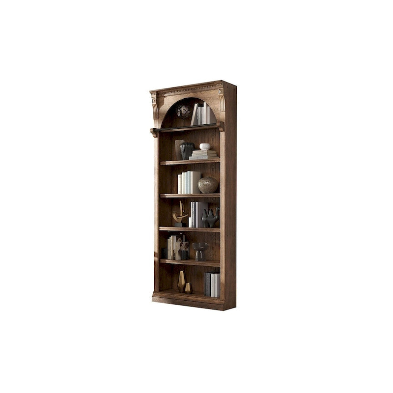 Bibliothèque traditionnelle en bois de 2,4 m de haut, organisateur de rangement, étagère de présentation, entièrement assemblée, marron - Bibliothèque simple