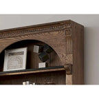 Bibliothèque traditionnelle en bois de 2,4 m de haut, organisateur de rangement, étagère de présentation, entièrement assemblée, marron - Bibliothèque simple