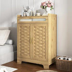 Meuble de rangement moderne avec tiroir et étagère réglable, armoire de rangement de style porte de grange pour cuisine, salle à manger, salle de bain, entrée