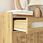 Meuble de rangement moderne avec tiroir et étagère réglable, armoire de rangement de style porte de grange pour cuisine, salle à manger, salle de bain, entrée