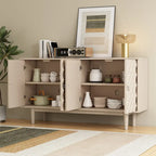 Buffet moderne à 4 portes avec motifs convexes