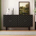 Buffet moderne à 4 portes avec motifs convexes