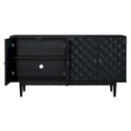 Buffet moderne à 4 portes avec motifs convexes